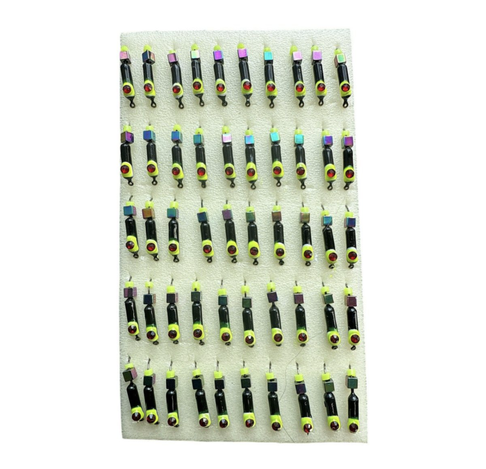 Мормишка Вольфрамова "Латишка" Гвоздик - Котяче око з кубиком хамелеон - 0,5 г - МК1110