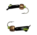 Мормишка Вольфрамова "Латишка" Гвоздик - Котяче око з кубиком мідь - 0,5 г - МК1069