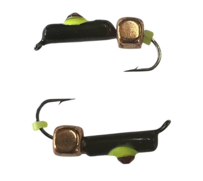 Мормишка Вольфрамова "Латишка" Гвоздик - Котяче око з кубиком мідь - 0,5 г - МК1112