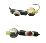 Мормишка Вольфрамова "Латишка" Гвоздик - Котяче око з кубиком срібло - 0,5 г - МК1022