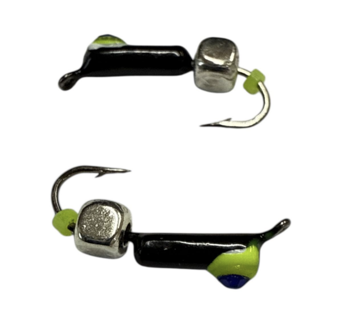 Мормишка Вольфрамова "Латишка" Гвоздик - Котяче око з кубиком срібло - 0,5 г - МК1070