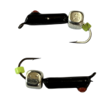 Мормишка Вольфрамова "Латишка" Гвоздик - Котяче око з кубиком срібло - 0,5 г - МК1104