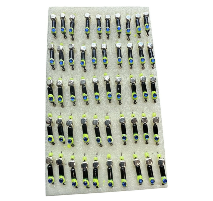 Мормишка Вольфрамова "Латишка" Гвоздик - Котяче око з кубиком срібло - 0,5 г - МК1115