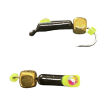 Мормишка Вольфрамова "Латишка" Гвоздик - Котяче око з кубиком золото - 0,5 г - МК1018