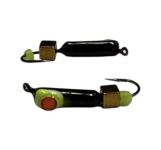 Мормишка Вольфрамова "Латишка" Гвоздик - Котяче око з кубиком золото - 0,5 г - МК1067