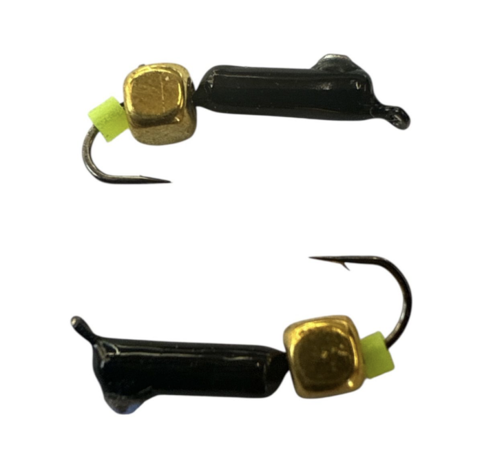 Мормишка Вольфрамова "Латишка" Гвоздик - Котяче око з кубиком золото - 0,5 г - МК1109