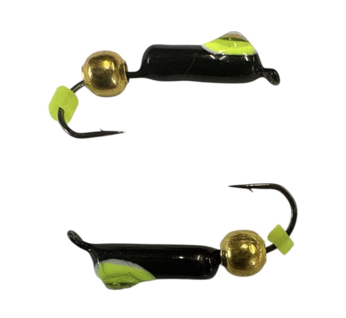 Мормишка Вольфрамова "Латишка" Гвоздик - Котяче око з кулькою золото - 0,5 г - МК1114