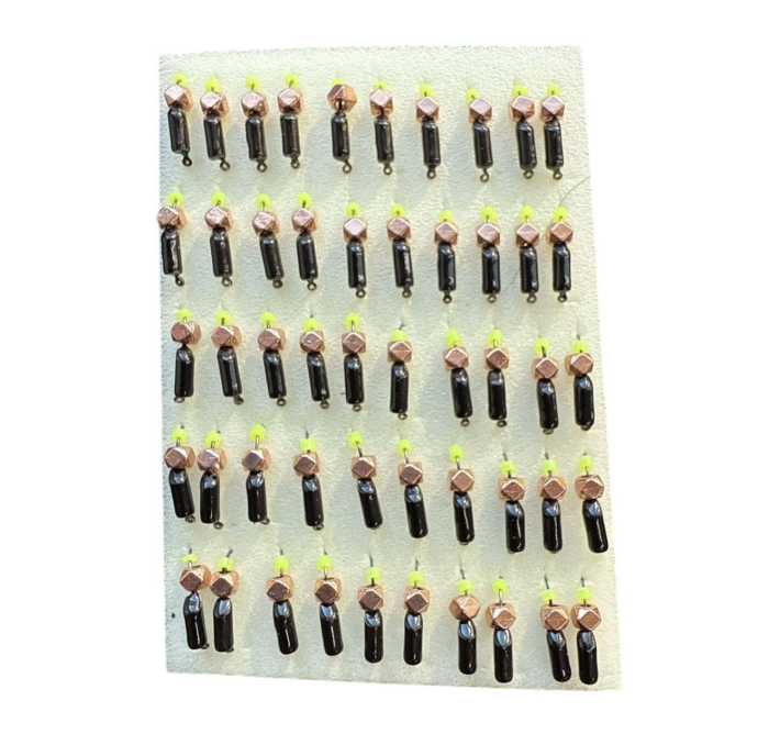 Мормишка Вольфрамова "Латишка" Гвоздик - Міні з кубиком мідь - 0,3 г - МК1098