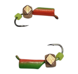 Мормишка Вольфрамова "Латишка" Гвоздик - Міні з кубиком мідь - 0,4 г - МК1042