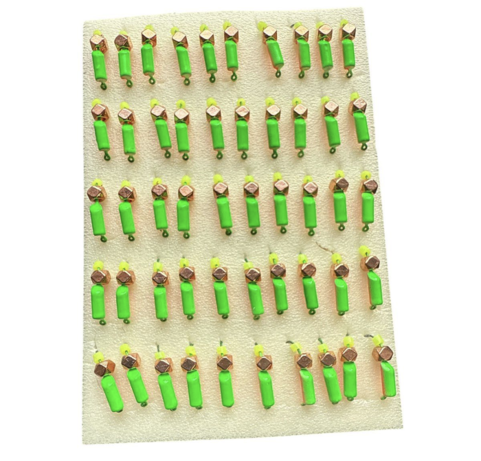 Мормишка Вольфрамова "Латишка" Гвоздик - Міні з кубиком мідь - 0,4 г - МК1042