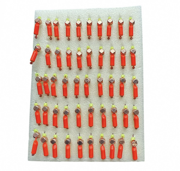 Мормишка Вольфрамова "Латишка" Гвоздик - Міні з кубиком мідь - 0,4 г - МК1078