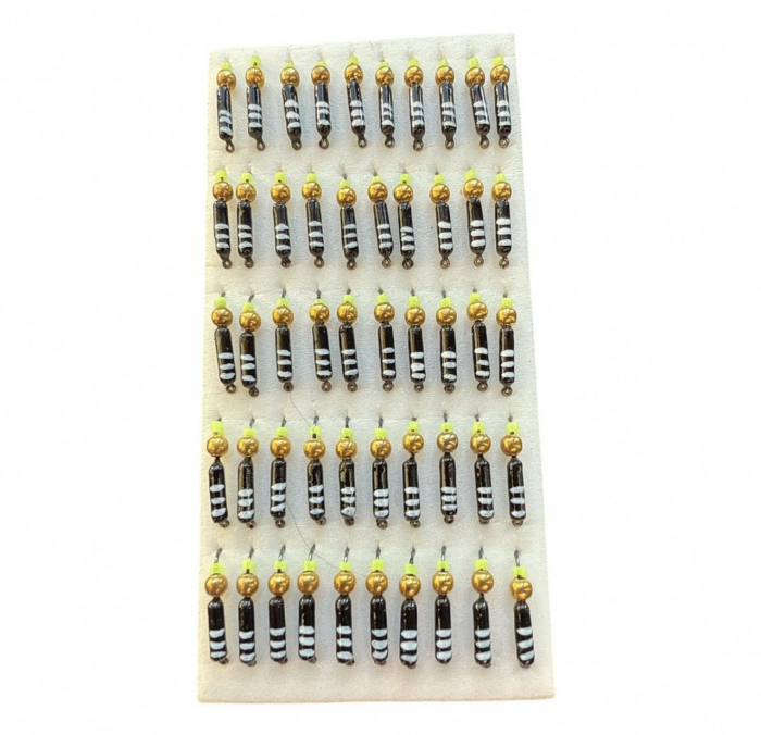 Мормишка Вольфрамова "Латишка" Гвоздик - З кулькою золото - 0,5 г - МК1121