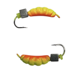 Мормишка Вольфрамова "Латишка" Личинка опариша - З кубиком срібло - МК1086