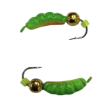 Мормишка Вольфрамова "Латишка" Личинка опариша - З кулькою золото - МК1085