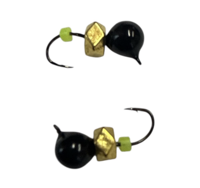 Мормишка Вольфрамова "Латишка" Куля - З кубиком золото - МК1075