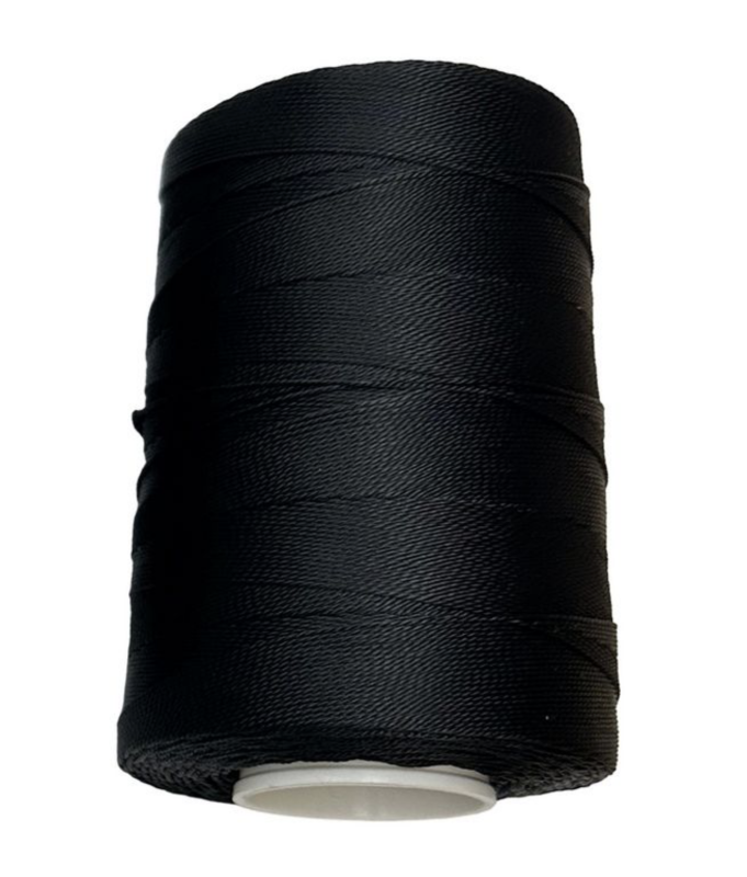 Нитка капронова (поліамідна) 93,5текс*3 (0,8 мм) - Чорна - 200 г