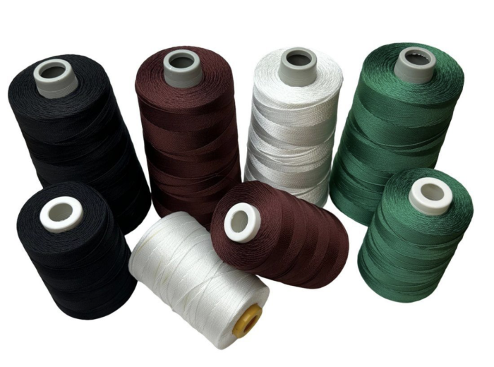 Нитка капронова (поліамідна) 187текс*3 (1,2 мм) - Чорна - 400 г