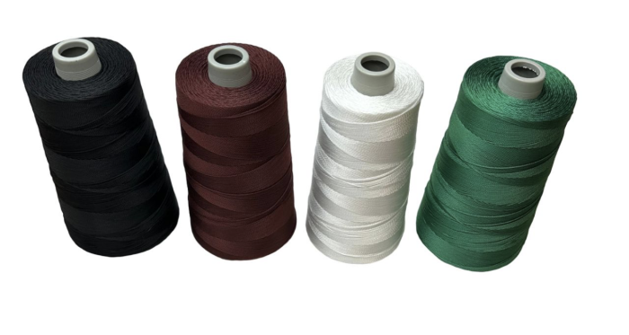 Нитка капронова (поліамідна) 187текс*3 (1,2 мм) - Чорна - 400 г