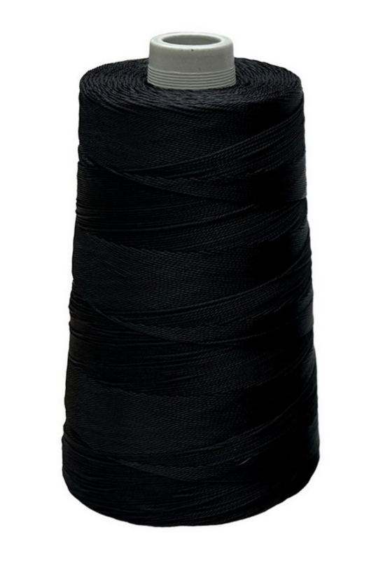 Нитка капронова (поліамідна) 93,5текс*3 (0,8 мм) - Чорна - 400 г Чорна