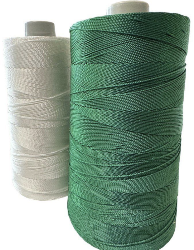 Нитка капронова (поліамідна) 187текс*3 (1,2 мм) - Зелена - 200 г