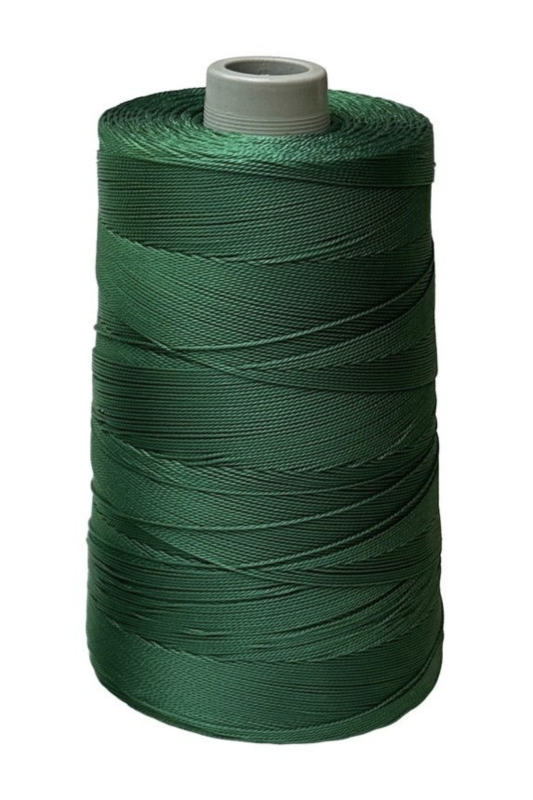 Нитка капронова (поліамідна) 93,5текс*3 (0,8 мм) - Зелена - 400 г