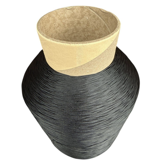 Нитка капронова (поліамідна) - 187текс*3 (1,2 мм) - 1,5 кг - 2340 м - Чорний