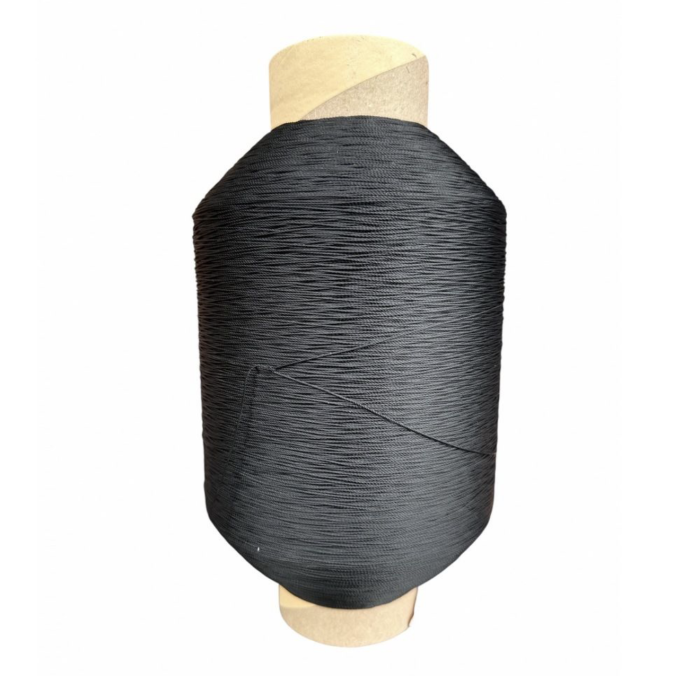 Нитка капронова (поліамідна) - 187текс*3 (1,2 мм) - 1,5 кг - 2340 м - Чорний