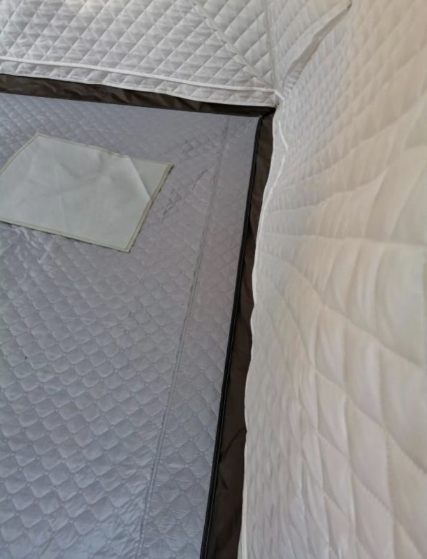 Намет-куб зимовий чотиришаровий Mircamping 2019 - 4-місний - Мобільна лазня з підлогою - Сіро-Помаранчева