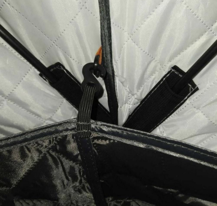 Намет-куб зимовий тришаровий утеплений Mircamping 2017А (Компакт) - 4-х місний - Мобільна лазня - З підлогою