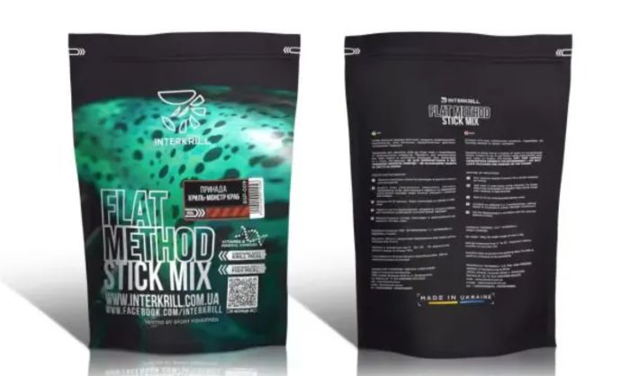 Підгодовування Interkrill Флет Метод Мікс Кріль-Монстр Краб (BSP-009) - 800 г