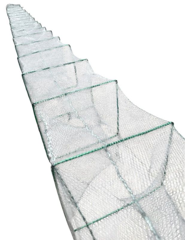 Раколовка гармошка Wolf №22 - 11 м - 25x30 см - Осередок 6 мм - 20 входів - Білий