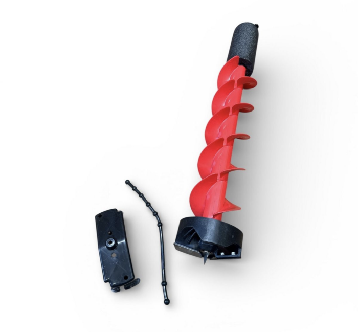 Шнек Fishing ROI для льодобуру IceHorn під шуруповерт - 130 мм - Праве обертання - Пластик - Червоний