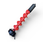 Шнек Fishing ROI для льодобуру IceHorn під шуруповерт - 130 мм - Праве обертання - Пластик - Червоний