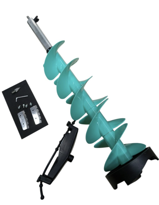 Шнек Fishing ROI для льодобуру IceHorn під шуруповерт - 130 мм - Праве обертання - Пластик - Зелений