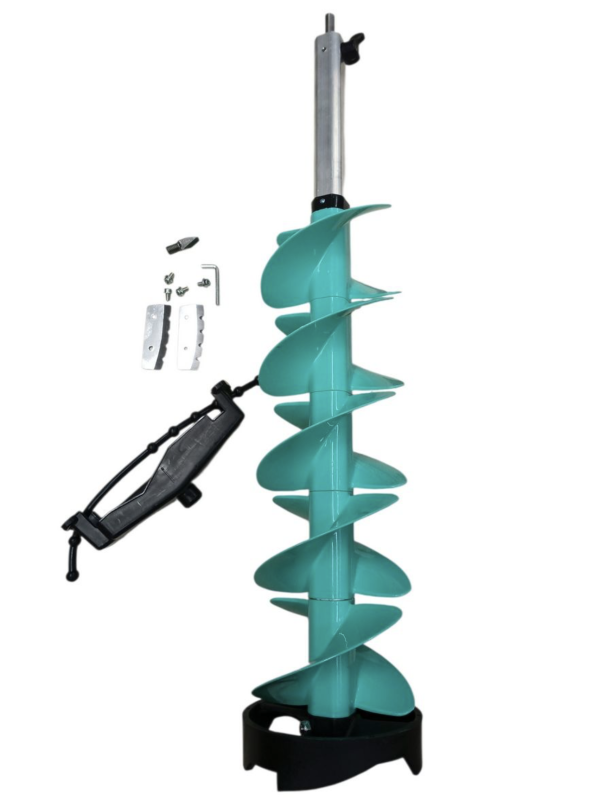 Шнек Fishing ROI для льодобуру IceHorn під шуруповерт - 130 мм - Праве обертання - Пластик - Зелений